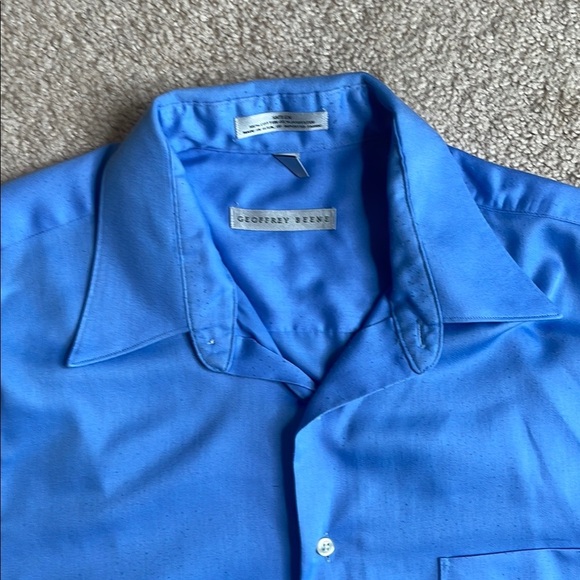Geoffrey Beene Blue Casual Button Down Shirt - Picture 2 of 6